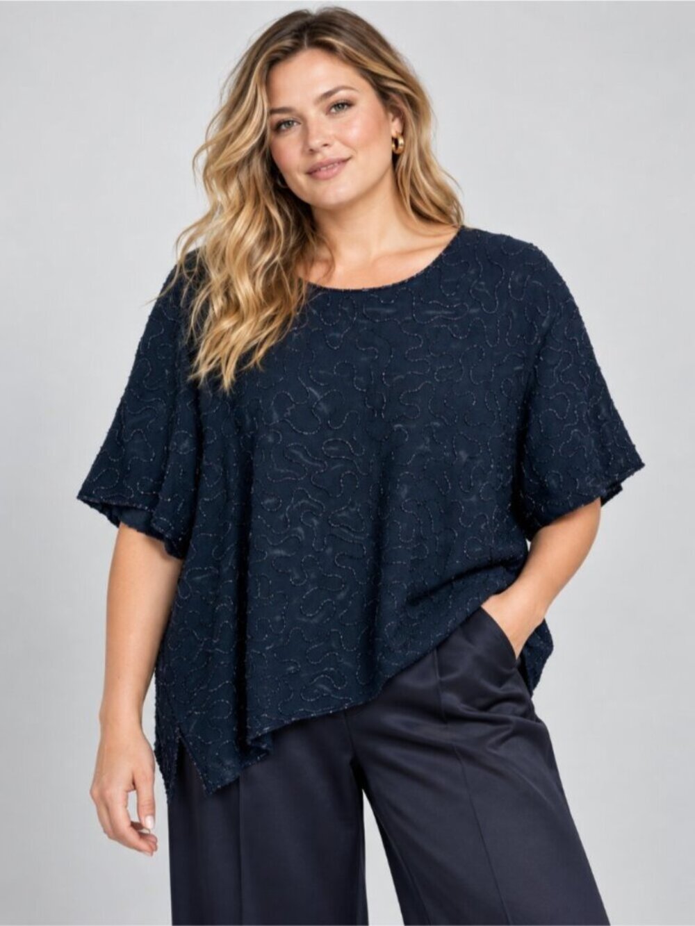 Vtg Career Elements Beaded Top